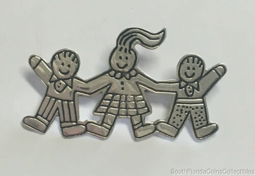 Estate Jewelry Save The Children Pin Sterling Silver EFS Mexico 2