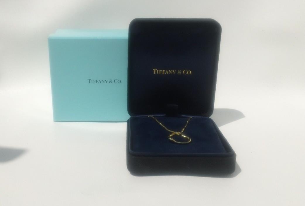 TIFFANY & Co. Open Heart Necklace with 18