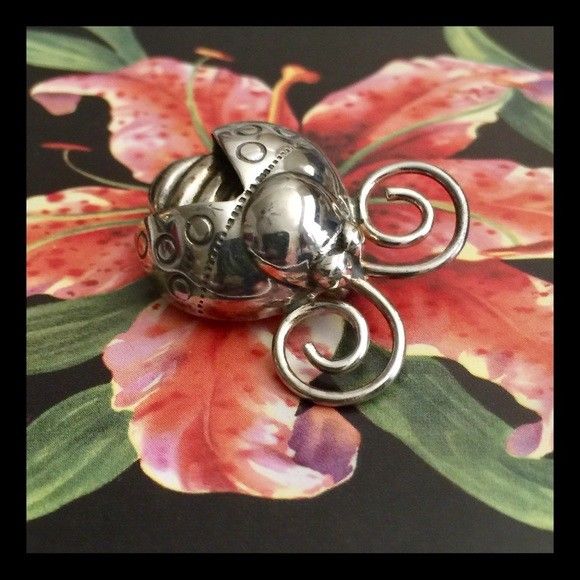 ADORABLE Silpada Designs .925 Sterling Silver Ladybug Pin I1580 Cute! Solid!