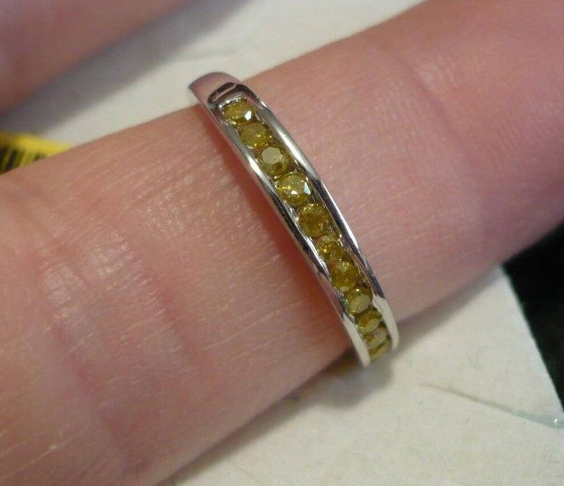 Yellow Diamond Skinny Band  Sz.7 12 diamonds .25tcw MSRP$599.00