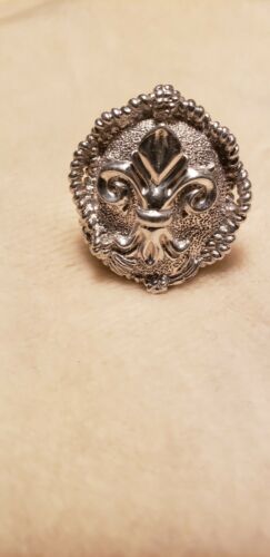 Silver fleur de lis ring