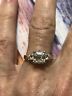 14k Moissanite  3 Stone 2.5ctw A Prince Cut And 2 Smaller Stone Engagement Ring