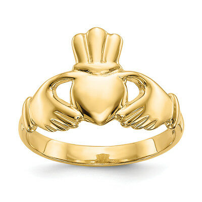 14K Yellow Gold Claddagh Ring MSRP $494