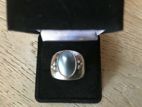 Sterling Silver Genuine Grey Mabe Pearl Ring