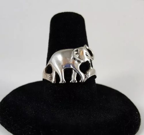 Sterling Silver 925 Elephant Ring Size 8.5
