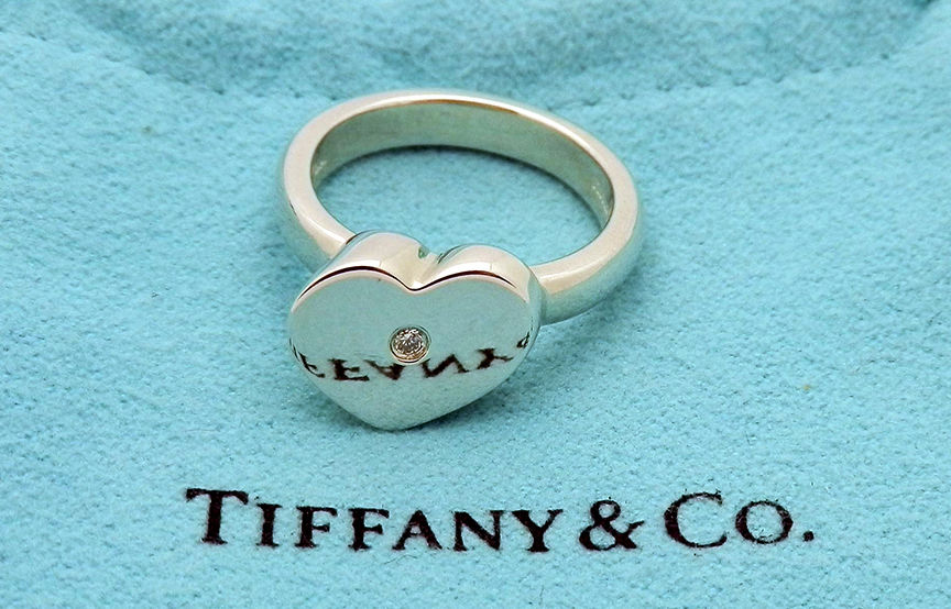 Tiffany Paloma Picasso Modern Heart Diamond Ring Size 5
