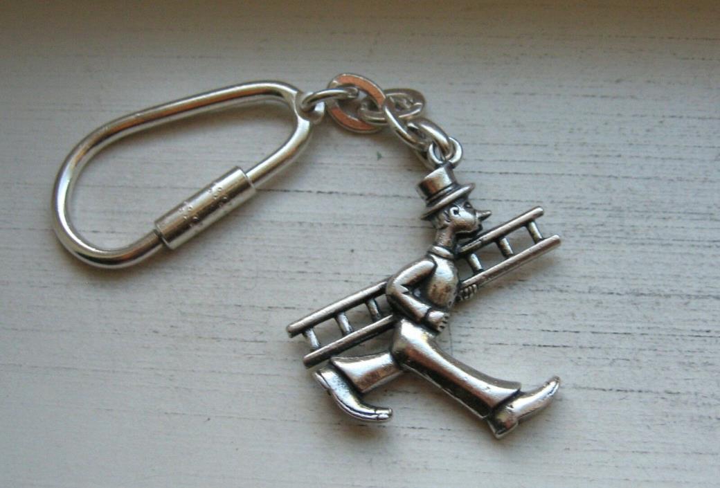 Vintage LE 835 Sterling Silver Chimney Sweep Good Luck Key Chain