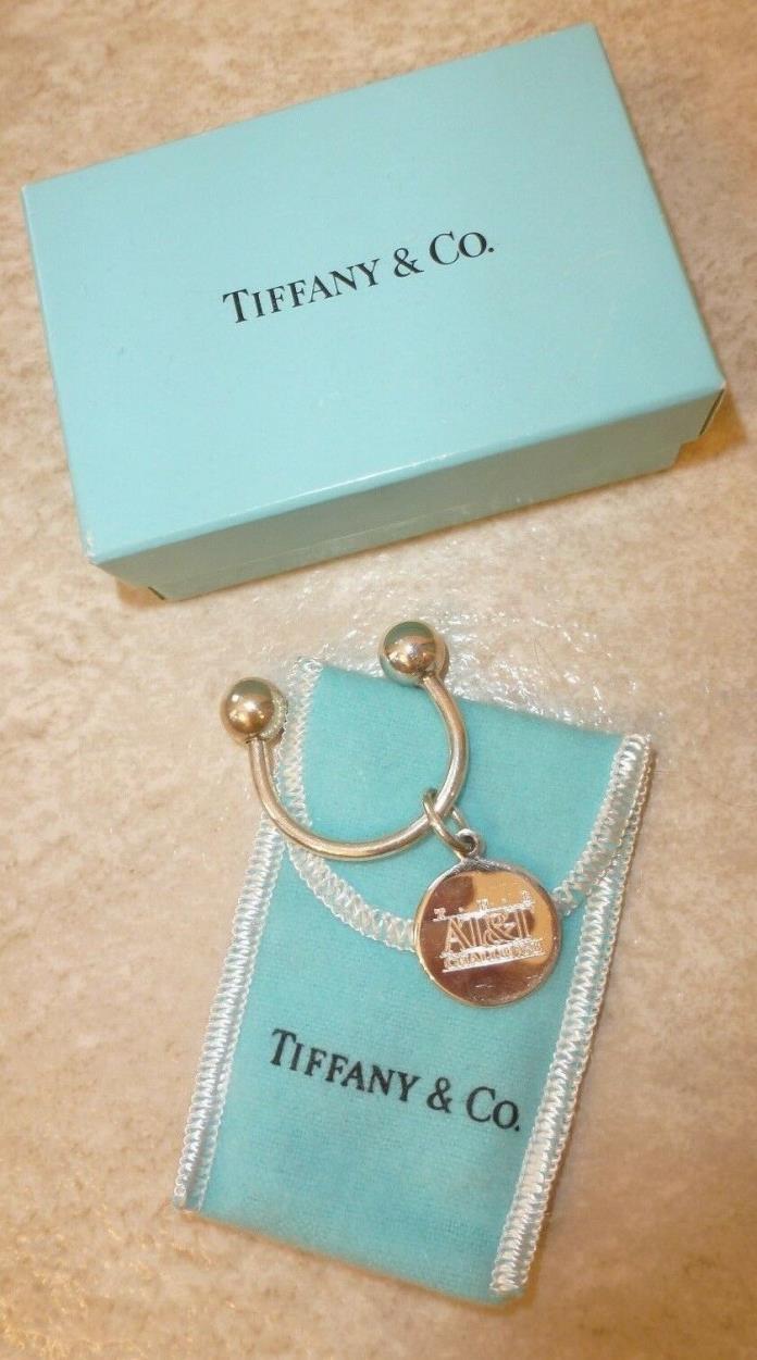 Tiffany Sterling Silver AT&T Challenge Key Ring Box & Pouch