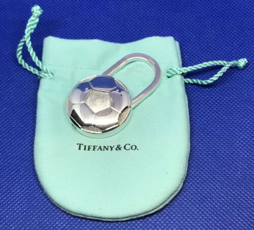 2002 Tiffany & Co. Soccer Ball Sterling Silver .925 Keychain Keyring Rare