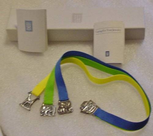 James Avery Sterling Silver 925 Bookmark NOAH'S ARK Ribbon Charms Retired w box