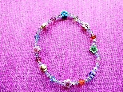 Crystal flower bead ankle bracelets  BUY ONE GET ONE FREE
