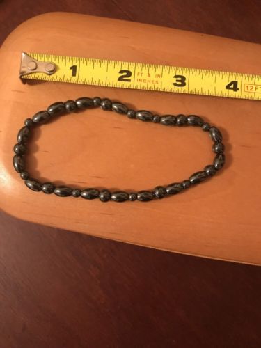 Hematite Stretch Ankle Bracelet