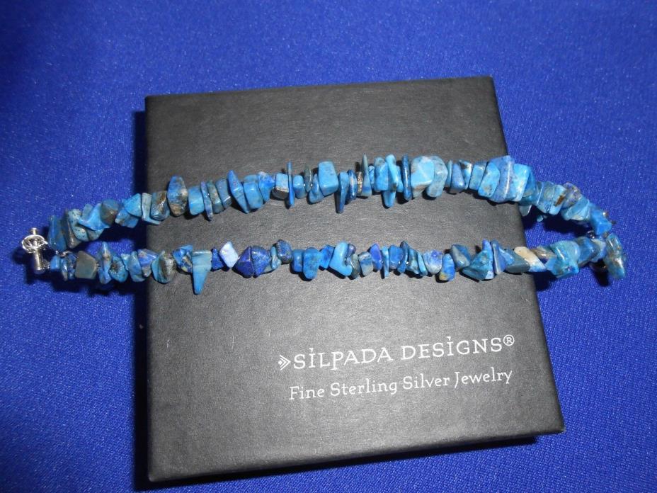 silpada blue stone bracelet, preowned