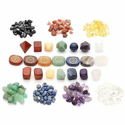 7 Indoor Fountain Stones & Sea Glass Chakra Healing Crystals Natural Gemstones