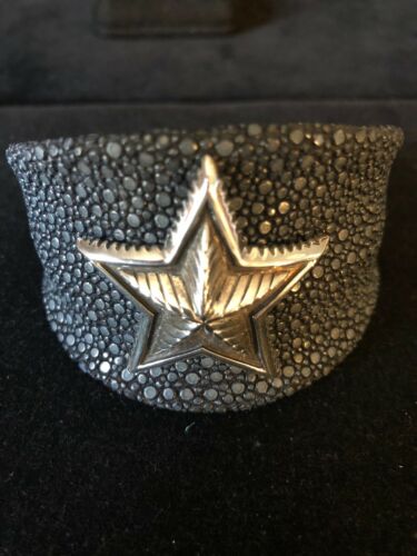 Unique Design, Fine Quality, Hand Crafted Stingray/Sterling Silver Cuff/Bracelet
