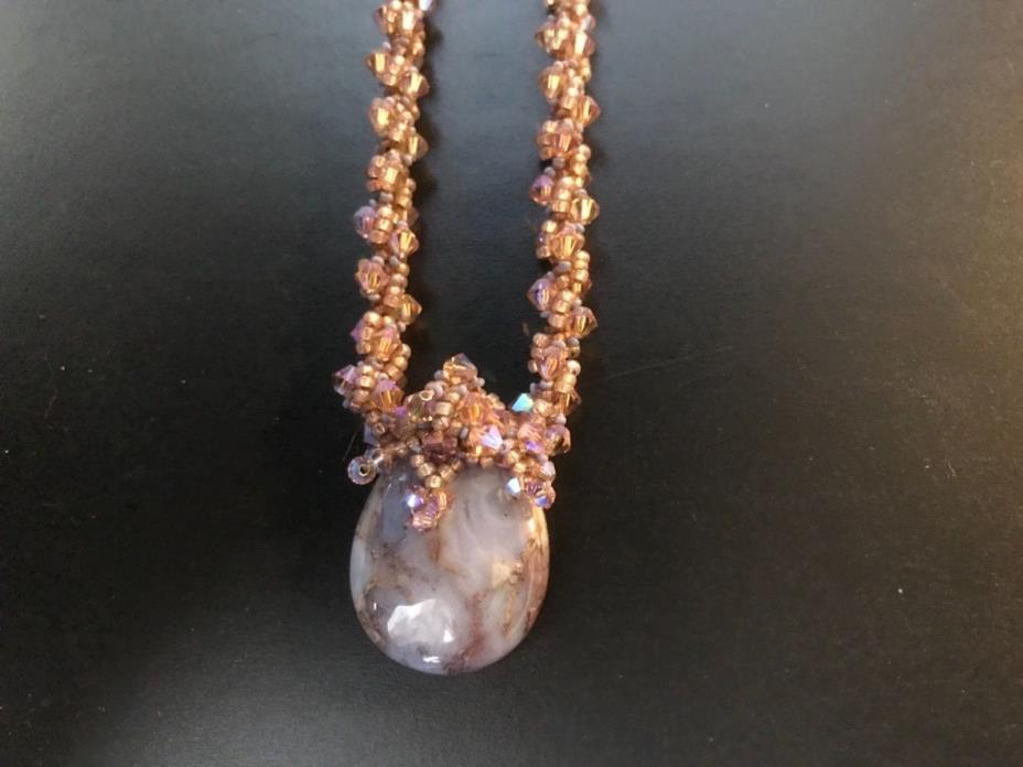 Gorgeous handmade Swarovski crystal and beaded necklace
