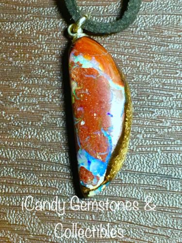 Amazing Colour & Pattern Australian Opal Pendant *Eye Catcher* -WICKED- (#009)