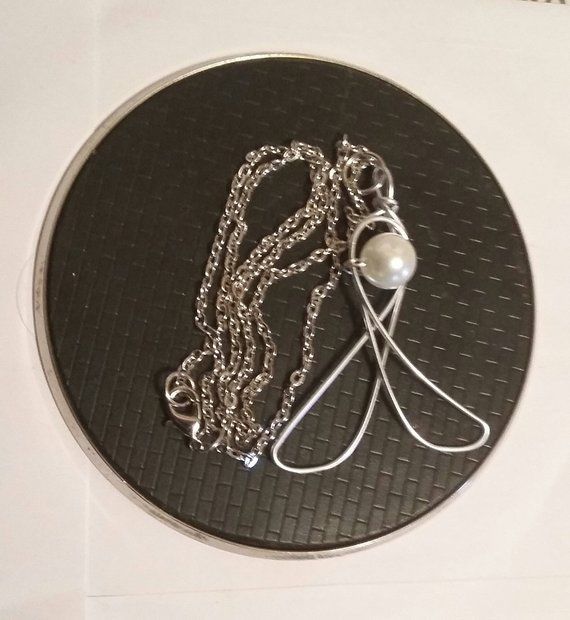 Beautiful Handmade Wire Wrapped Silver Awareness Necklace