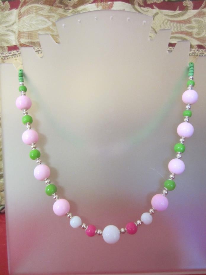 Pink and Green and White 