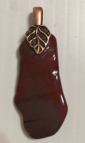 Natural Stone Pendant  - Blood Red Agate - Gorgeous