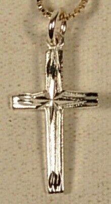 DAINTY STERLING SILVER 925 ITALY CROSS NECKLACE