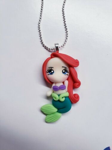The Little Mermaid Ariel Handmade Princess Necklace, Clay, Easter,Birthday Gift!