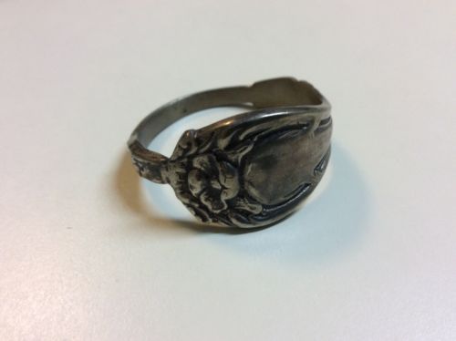Vintage Scarf SLIDE RING CLIP Made From Silver Plate Spoon