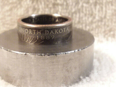North Datoka Handcrafted Washington Quarters coin ring, size 7  2006