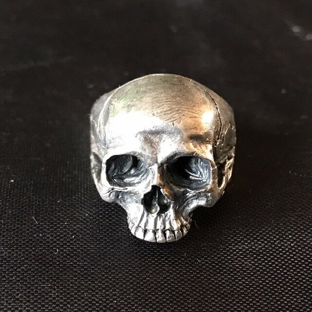 Into The Fire jewelry - Half Jaw Skull Ring Silver Mens Men's Skull Size 9.75