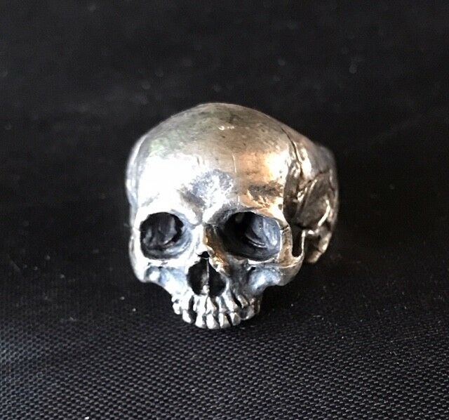 Into The Fire jewelry - Half Jaw Skull Ring Silver Mens Men's Skull Size 10