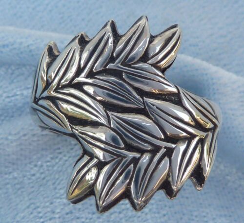 Beautiful Sterling Victorian Repousee  Ring, Size 7, 8.25, & 10, Konder #513