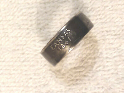 Kansas Handcrafted Washington Quarters coin ring, size 6  2005