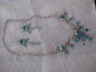 Alpaca Silver Jewelry from Peru , Necklace and Earrings set