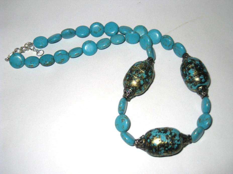 The Necklace Turquoise with Earrings Set