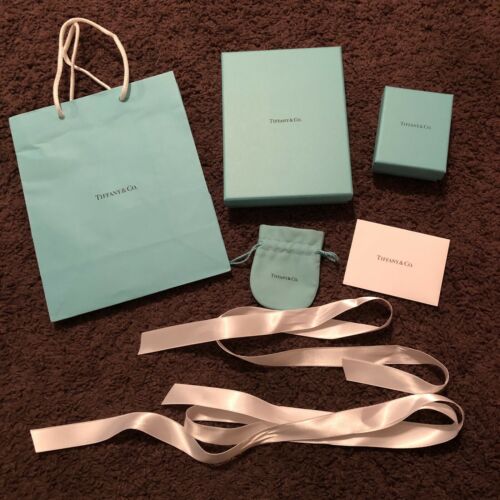 Authentic Tiffany & Co. Empty Boxes, Pearl Box, Pouch and Bag