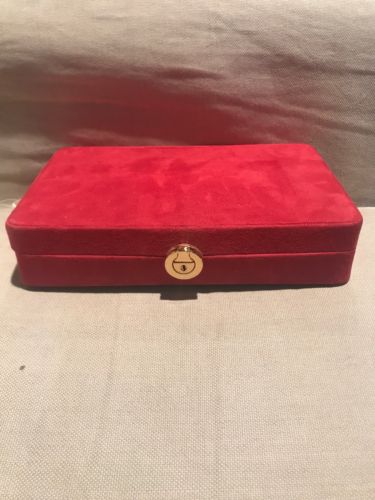 NWOT. Jewelry Box, Lock/Key, Red Velvet