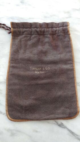 Vintage Tiffany and Company New York cloth silver gift drawstring bag jewelry Et