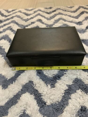 vintage Leather jewelry travel case
