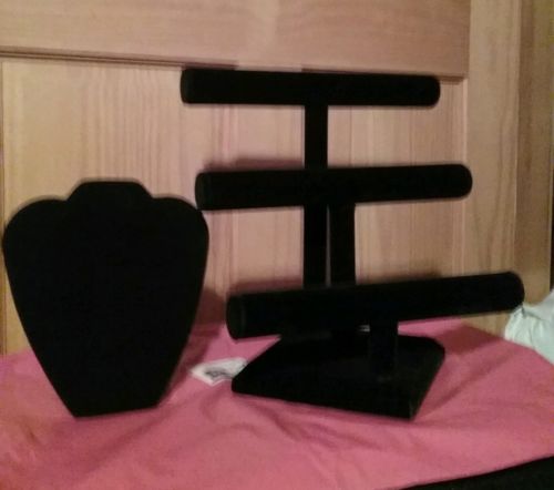 Black Velvet Triple Tier Jewelry Bracelet Organizer Display Stand  Heavy-duty
