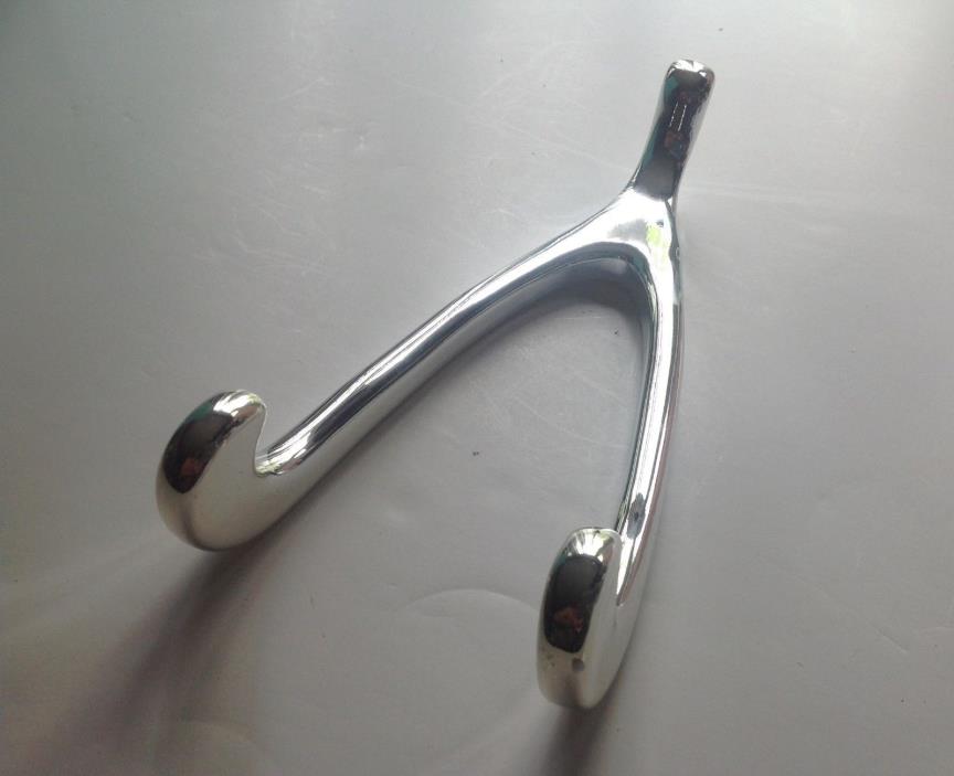 imm Living Lucky Break Collection Wishbone Wall Hook Silver