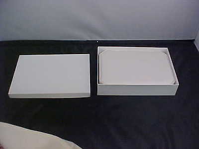 Necklace Gift Boxes 8 each White Faux Leather Padded Silky Lined NEW