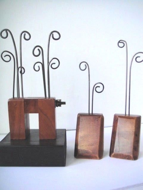 Jewelry Display ~ Salvage Wood, Metal & Mahagony ~ Unique Recycle pieces