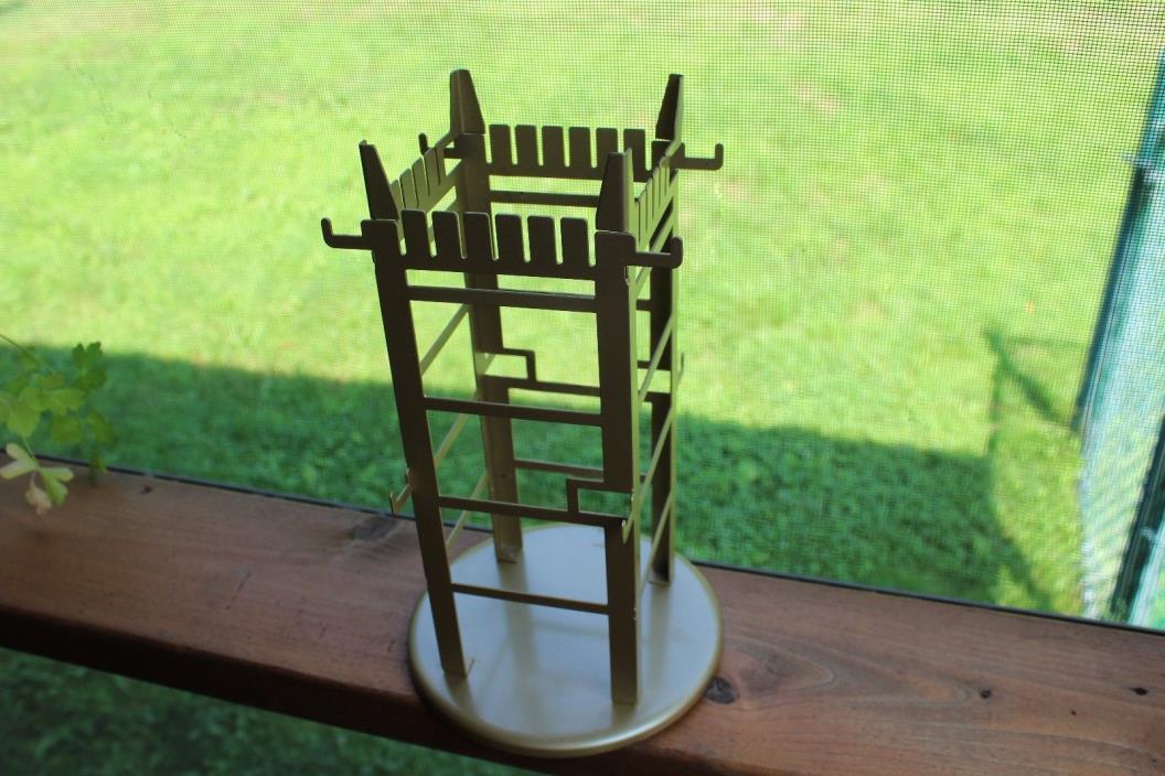 Rotating Jewelry/Earring/Necklace Metal Caddy Holder