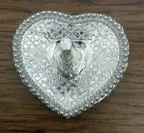 Ring Holder Heart Shaped International Silver Plate Jewelry Mothers Day Gift