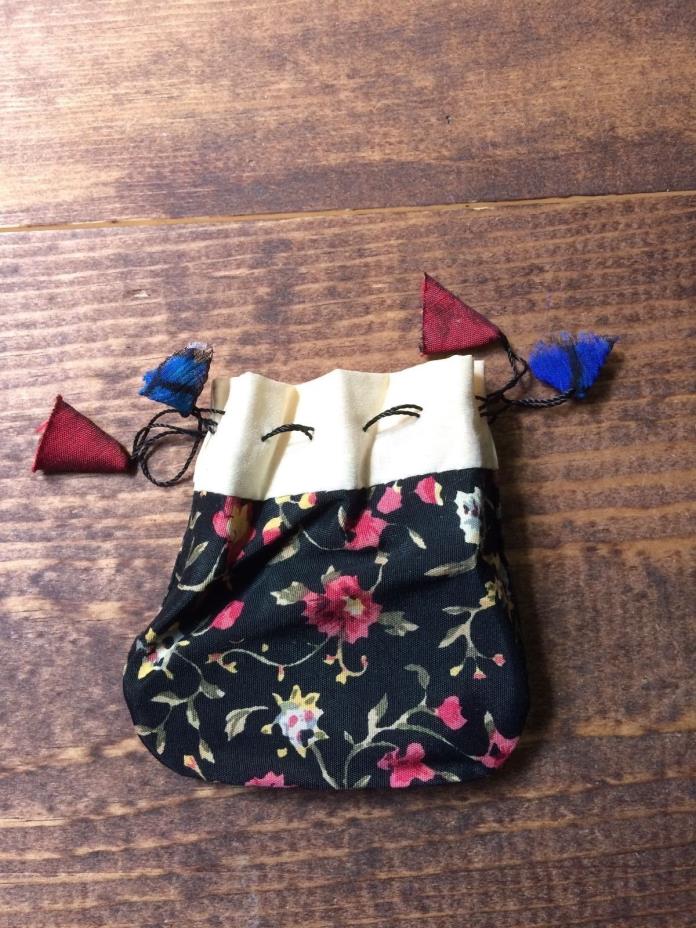 Jewelry Bag-Drawstring-Red-Black-Green-Blue-Brown-Yellow-Square-Triangle Tossles
