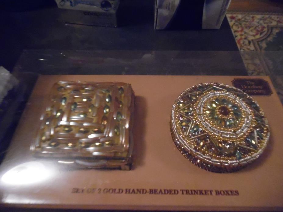 Gold Jeweled Jewelry Trinket boxes decorative gift idea New in box