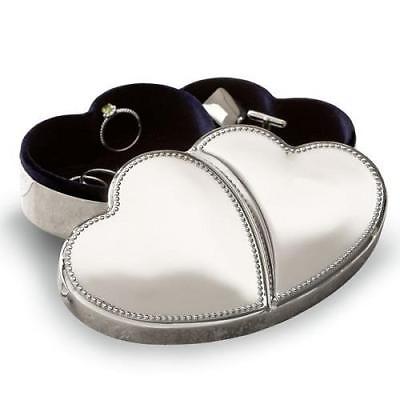LENOX ~ Double Heart Metal Trinket Box ~ Jewelry VALENTINE'S DAY Gift  NIB