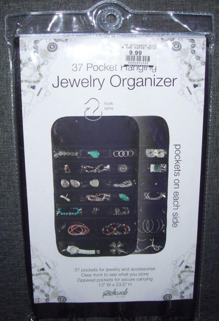New in Pack 37 Pocket Hanging Jewelry Organizer 13