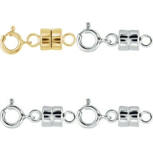 1 - SOLID 14k Yellow Gold and 3 - .925 Sterling Silver Magnetic Necklace Clasps