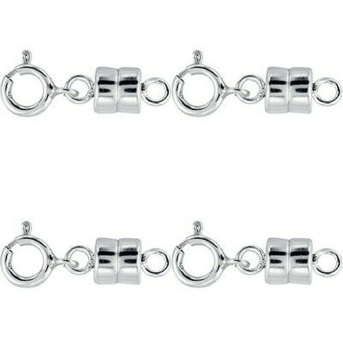 4 - NEW SOLID .925 Sterling Silver Barrel Magnetic Converter Necklace Clasp